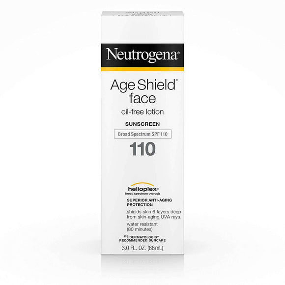 Neutrogena Age Shield Face Oil-Free Lotion Sunscreen Broad Spectrum SPF 110, ...