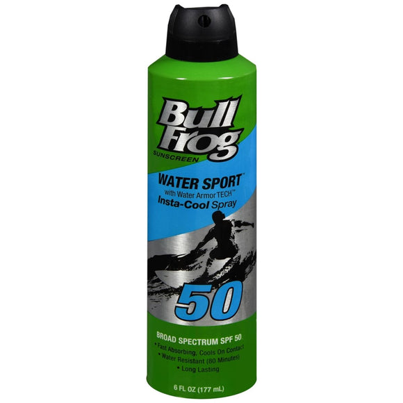 BullFrog Sunscreen Water Sport Spray SPF 50 - 6 OZ