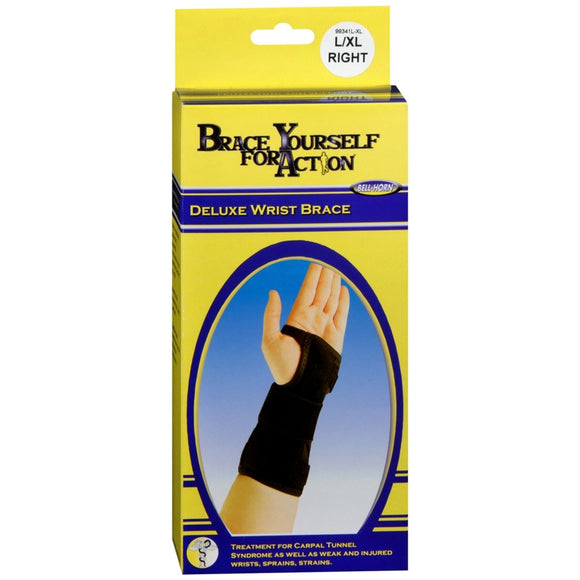 Bell-Horn Brace Yourself for Action Deluxe Wrist Brace Black Large/X-Large Right 99341L-XL 1 EA