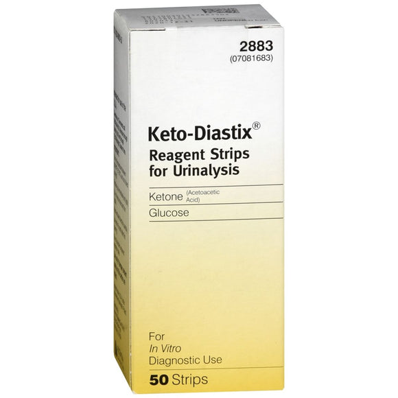 Keto-Diastix Reagent Strips for Urinalysis Ketone (Acetoacetic Acid)/Glucose 50 EA