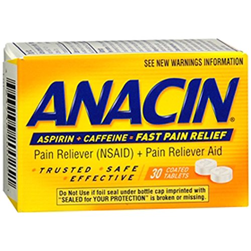 Anacin Pain Reliever, Regular Strength, Coated Tablets - 30 tablets