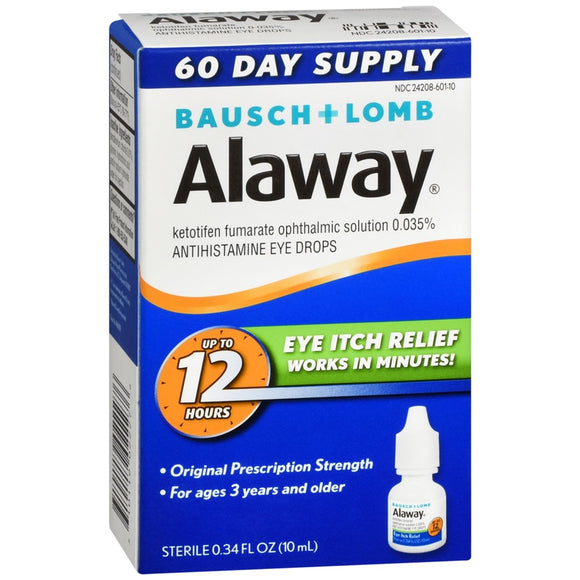 Bausch + Lomb Alaway Antihistamine Eye Drops 0.34 oz