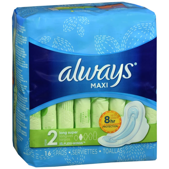 Always Maxi Pads With Flexi-Wings Long Super - 16 EA