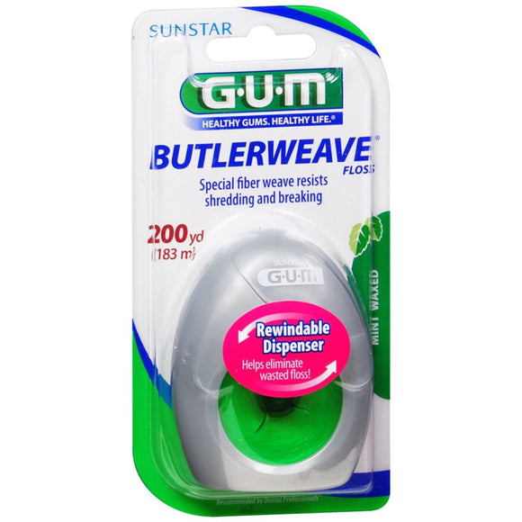 GUM Butlerweave Floss Mint Waxed - 200 YD