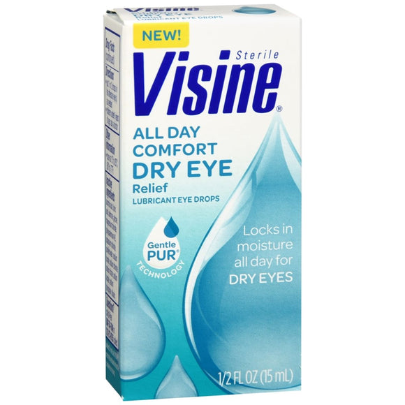 Visine Lubricant Eye Drops All Day Comfort Dry Eye Relief - 0.5 OZ