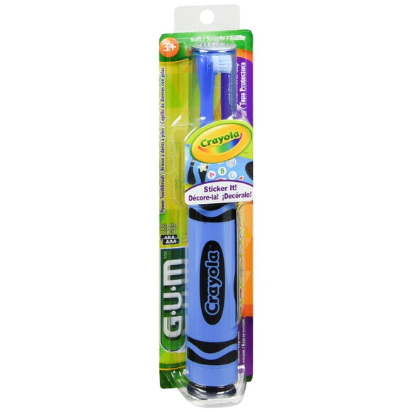 GUM Crayola Power Toothbrush with Travel Cap Soft - 1 EA