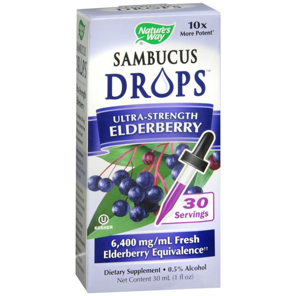 Nature's Way Sambucus Drops Ultra-Strength Elderberry 1 OZ