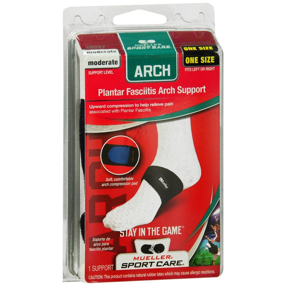 Mueller Sport Care Plantar Fasciitis Arch Support Black One Size - 1 EA