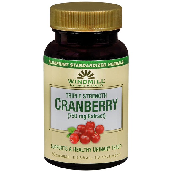 Windmill Triple Strength Cranberry 750 mg Extract Capsules - 30 CP