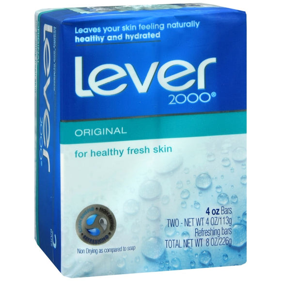 Lever 2000 Bar Soap, Original, 4 oz, 2 Bar