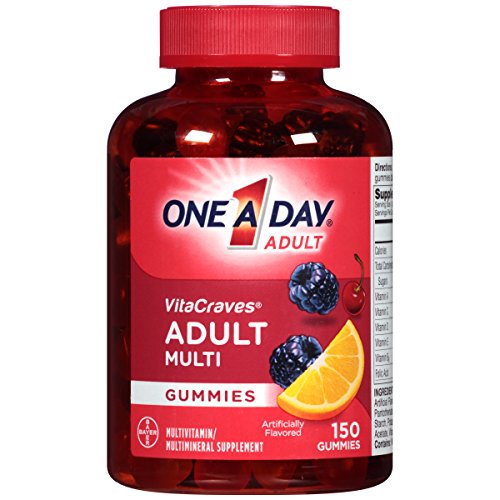 One A Day Vitacraves Regular Gummies, 150 Count - Buy Packs and Save (Pack of 4)