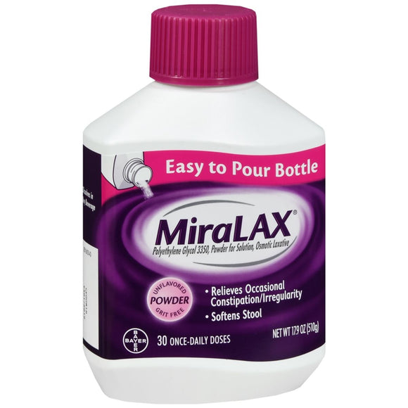MiraLAX Osmotic Laxative Unflavored Powder - 17.9 OZ
