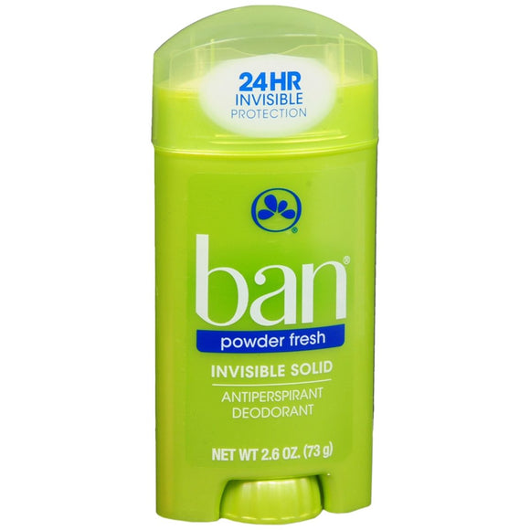 Ban Antiperspirant Deodorant Invisible Solid Powder Fresh - 2.6 OZ