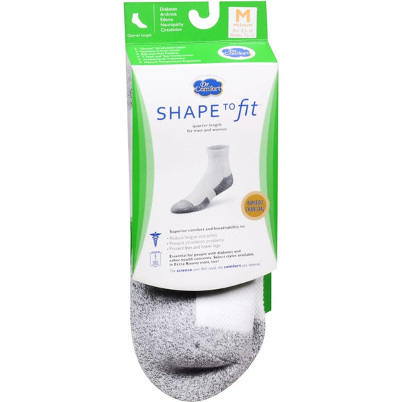 Dr. Comfort SHAPE to fit Quarter Length Socks - 1 PR