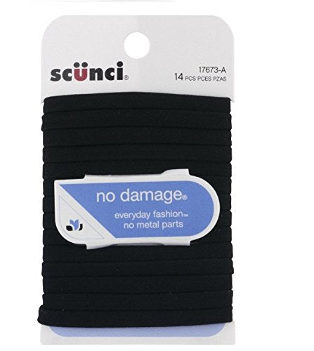 Scunci No Damage Hair Ties Black - 14 CT