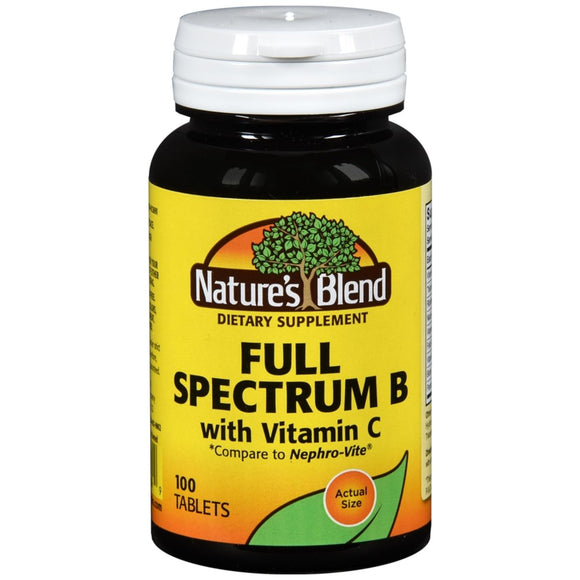 Nature's Blend Full Spectrum B with Vitamin C 100 Tabs