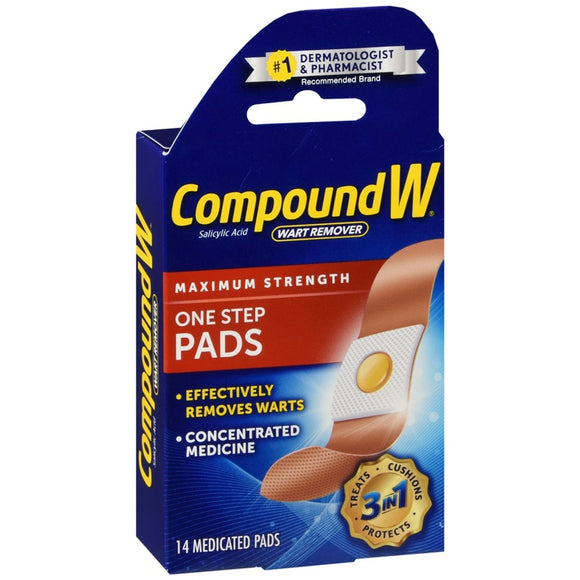 Compound W Wart Remover One Step Pads - 14 EA