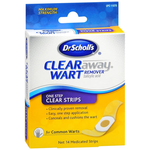 Dr. Scholl's Clear Away Wart Remover One Step Clear Strips - 14 EA