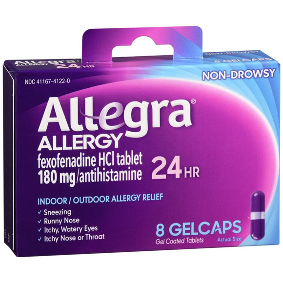 Allegra Allergy 24 Hr Gelcaps - 8 CP