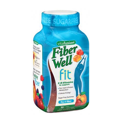 VitaFusion Fiber Well Weight Management Fiber Supplement Gummies Assorted Flavors 90 EA - Buy Packs and Save (Pack of 2)