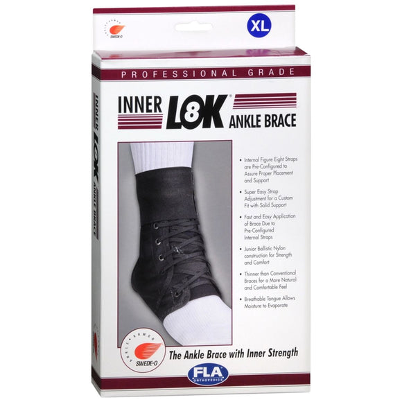 FLA Orthopedics Inner Lok 8 Ankle Brace 40-511LBLK - 1 EA