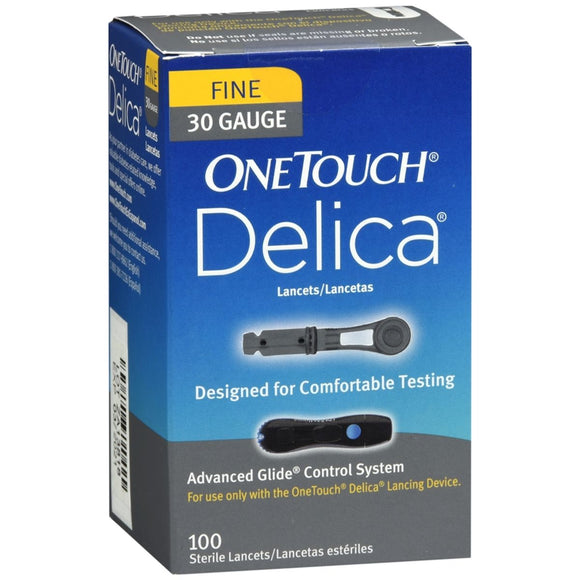 OneTouch Delica Lancets Fine 30 Gauge - 100 EA