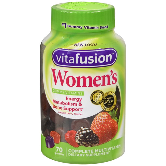 Vitafusion Women's Complete Multivitamin Gummies Natural Berry Flavors - 70 EA