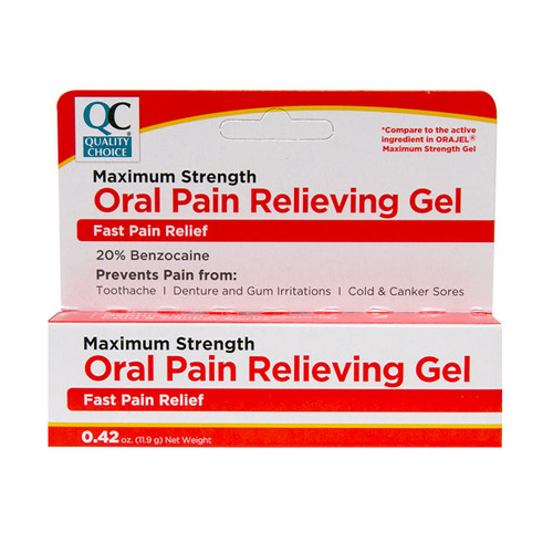 QC ORAL-GEL PAIN RELIEVING X-STR 0.42 OZ