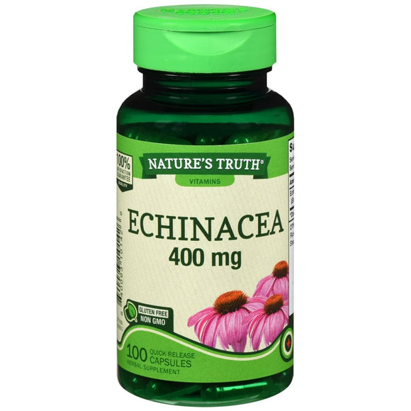 Nature's Truth Natural Whole Herb Echinacea 400 mg Quick Release Capsules - 100 CP