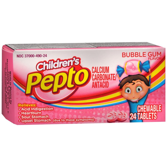 Children's Pepto Chewable Tablets Bubble Gum Flavor - 24 TB