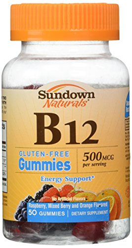 Sundown Naturals Vitamin B12 500 mcg Gummies, 50 ct - Buy Packs and Save (Pack of 3)