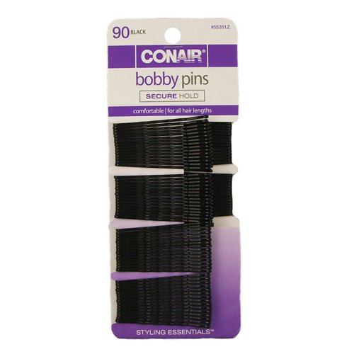 Conair Styling Essentials Bobby Pins, Black, 90 ct.