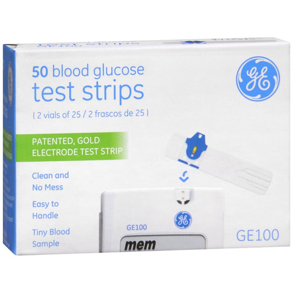 GE Blood Glucose Test Strips - 50 EA
