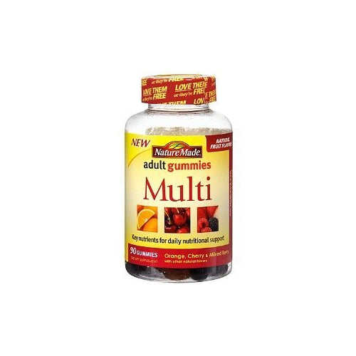 Nature Made Multi Adult Gummies, Orange, Cherry & Mixed Berry with Other Natural Flavors 90 Count