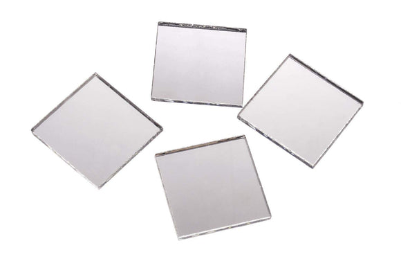 FLORAL MIRROR BV SQUARE 1 INCH 25 PIECES