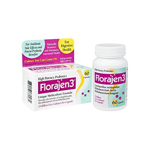 Florajen3 High Potency Probiotics, 60ct - Buy Packs and Save (Pack of 3)