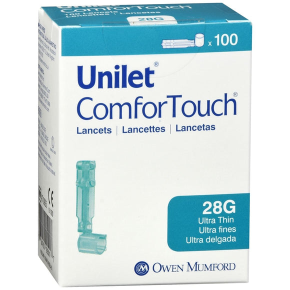 Unilet ComforTouch Lancets 28 Gauge Ultra Thin  - 100 EA