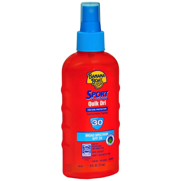 Banana Boat Sport Performance Quik Dri Sunscreen Spray SPF 30 - 6 OZ