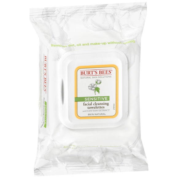 Burt's Bees Sensitive Facial Cleansing Towelettes - 30 EA