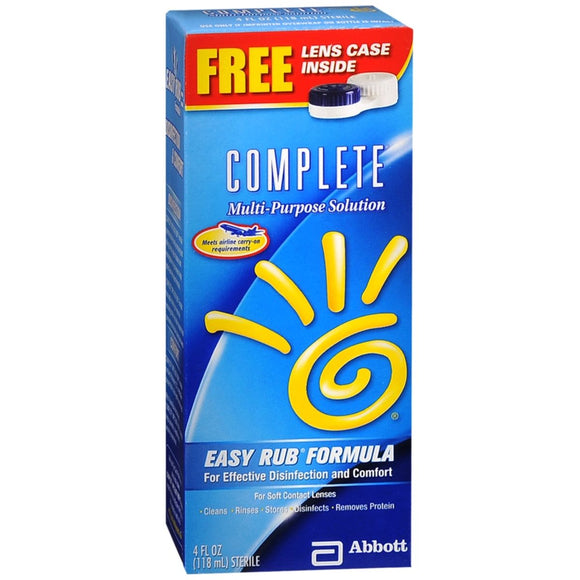 COMPLETE Multi-Purpose Contact Lens Solution Easy Rub Formula - 4 OZ