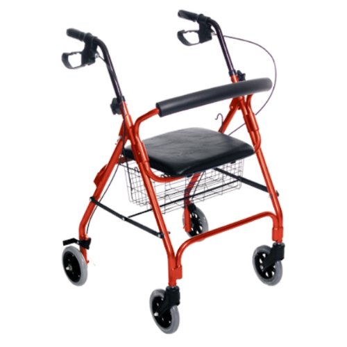 Essential Medical Supply W1700R-11 Essential Rollator, Red