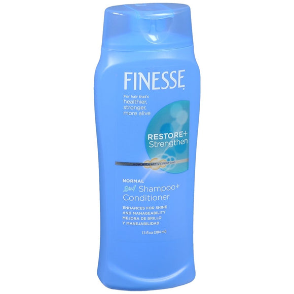Finesse Restore + Strengthen 2 in 1 Shampoo + Conditioner Normal - 13 OZ