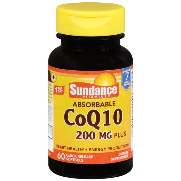 Sundance Vitamins Absorbable CoQ10 200mg Softgels - 60 CP