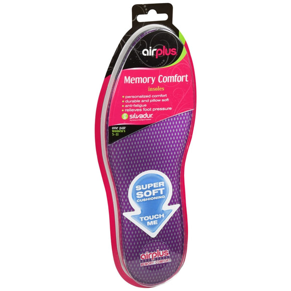 Airplus Memory Comfort Insoles Women's 5-11 1 pr