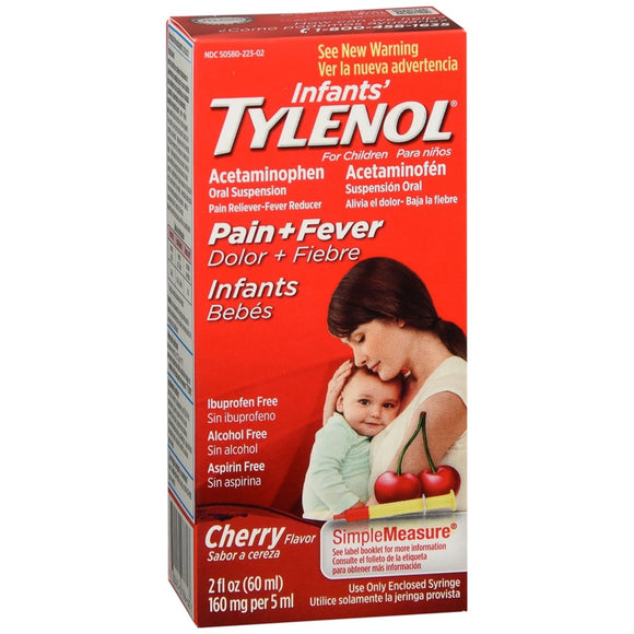 TYLENOL Infants' Pain + Fever Oral Suspension Cherry Flavor - 2 OZ