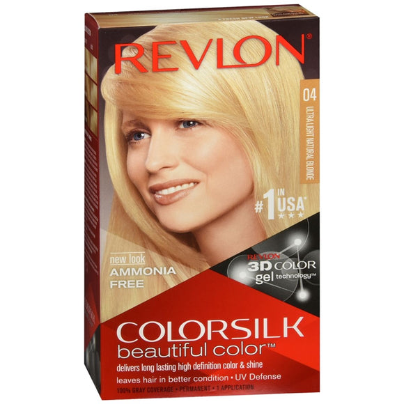 Revlon ColorSilk Beautiful Color Permanent Hair Color 04 Ultra Light Natural Blonde 1 EA