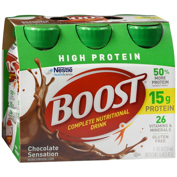BOOST High Protein Complete Nutritional Drinks Chocolate Sensation 48 OZ