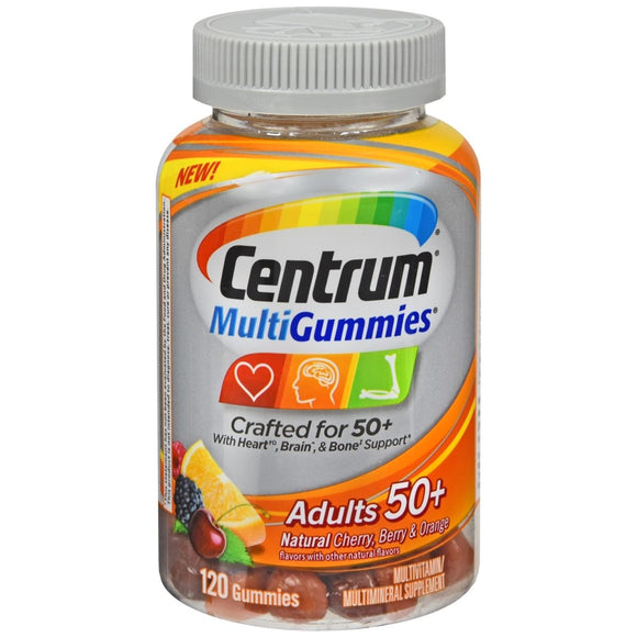 Centrum Multi Gummies Adults 50+ Assorted Flavors - 120 EA