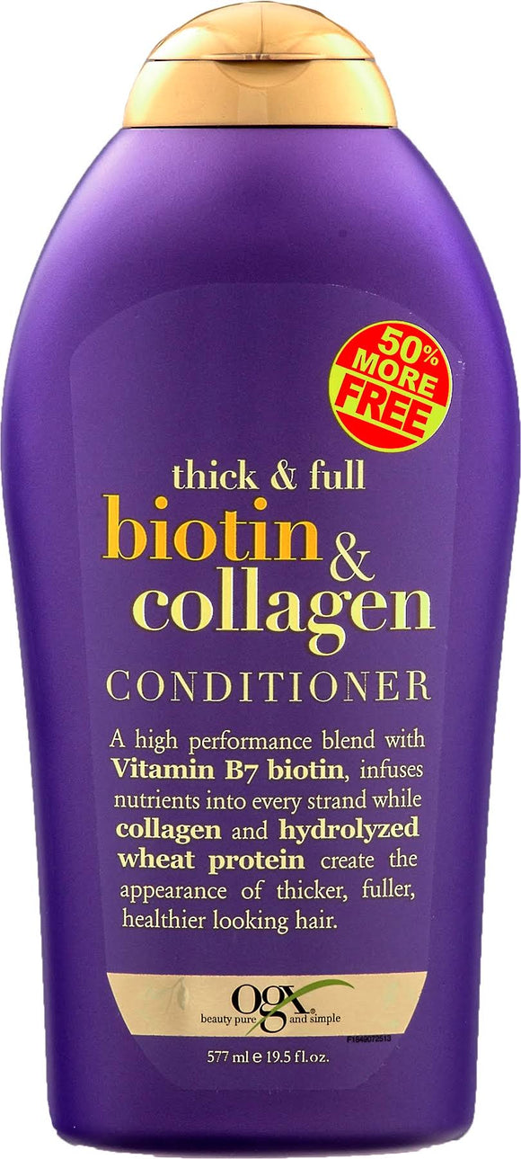 OGX Thick & Full Conditioner Biotin & Collagen, 19.5 FL OZ