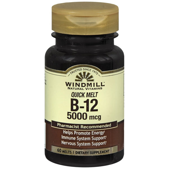 Windmill Quick Melt B-12 5000 mcg Dietary Supplement Melts - 60 TB